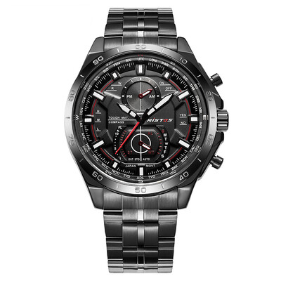

RISTOS 2017 Fashion Stainless Steel Men Watch Quartz Water-Proof Man Business Wristwatch Masculino Relogio Box