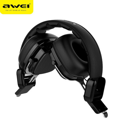 

AWEI A750BL foldable bluetooth headphone CVC 60 noise reduction wireless headset 10 hours play time battery display for IOS