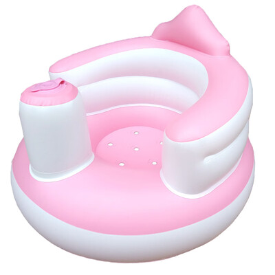 

Inflatable Baby Chair Portable Kids Sofa Training Seat Pushchair for Feeding Shower Play Beach PVC Yellow