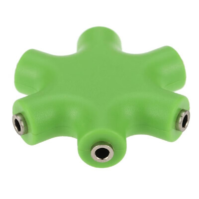 

Multifunctional 35mm 6 Ports Multi Headphone Headset Earphone Splitter Adapter 1 To 5 Way Stereo Audio Hub with Connector Cord Ca