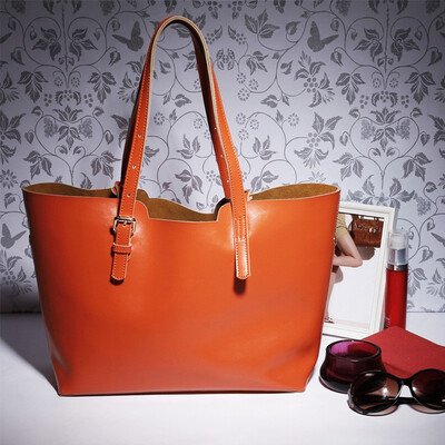 

New spring summer Europe&large capacity shoulder bag soft leather shoulder bag fashion handbag street handbag beach