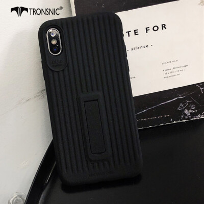 

TRONSNIC Matte Stand Phone Case for iPhone XS MAX 3d Soft Green Wine Red Case BlackRedGreen Luggage Cover