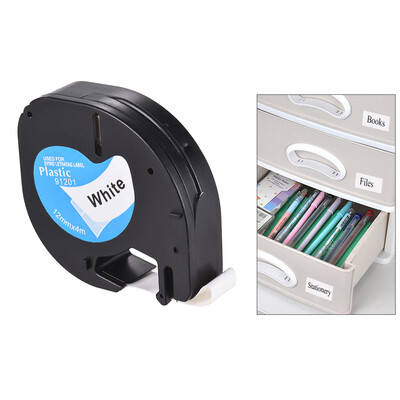 

Labeling Tape 91204 Plastic Self-Adhesive Refills Black Print on Green 12 Inch 13 Feet 12mm 4m for DYMO LT-100H Label Maker