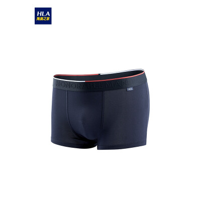 

HLA Haishu House Knitting Boxer Shorts Men 2019 Spring New Product Pack Light&Soft Simple Panties HUKAJ1R007A Navy 07 185110