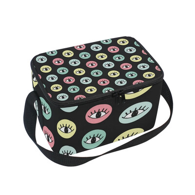 

ALAZA Lunch Box Insulated Lunch Bag Large Cooler Eye Doodles Tote Bag