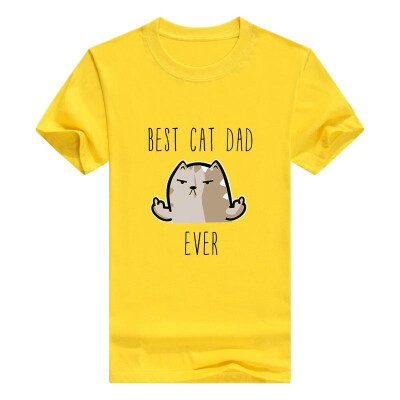 

Funny Cat Gifts Best Cat Dad Ever Young Mens T-Shirt