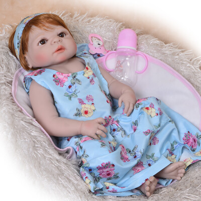 

Lifelike Realistic Reborn Babies Dolls 23 Inch Newborn Silicone Vinyl Girl Toy Waterproof Doll With White Skin Gift For Kids