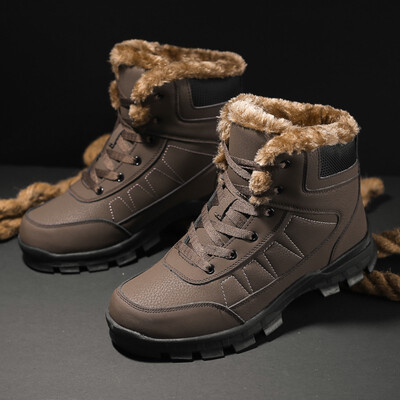 

Surgut branded winter fur warm winter shoes for men for adults Mens shoes Non-slip rubber Casual Ra