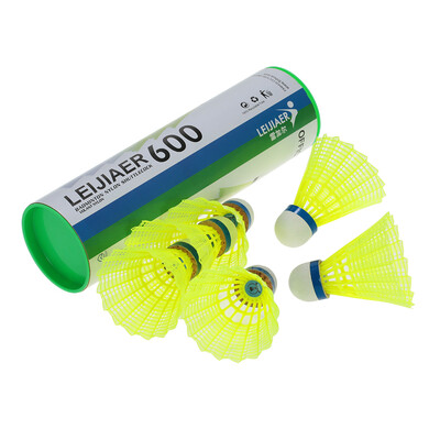 

6PCS Professional Badminton Ball Yellow Feather Nylon Shuttlecocks Birdies Indoor Outdoor Sports Practice Training Badminton
