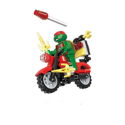 

Ninja Turtles With Motorcycle Building Blocks Bricks Toys Compatible Kids Gifts Bedroom Bookshelf Decoration Children DIY Handmade