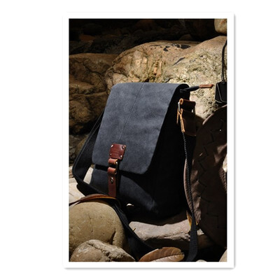 

Multi-function canvas shoulder mini handbag retro mens Messenger bag small Messenger bag men