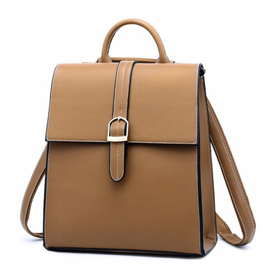 

Real Cowhide Cow Genuine Leather Backpacks for Women Black Daypack for Girls Womens Multifunctional Bags Ladies Small Backpack