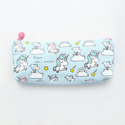 

Cute Japanese Novelty Kawaii Pen Case Stationary Pen Pouch Kids Unicorn Stationery Canvas Brush Bag