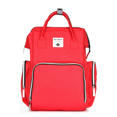 

Baby Diaper Bag Backpack Large Capacity Fashion Mummy Nappy Bag Nursing Bag Travel for Baby Care Red