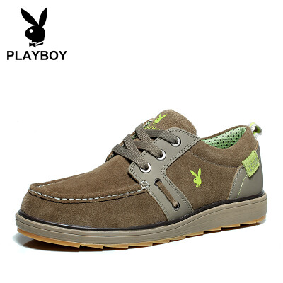 

Playboy PLAYBOY mens daily versatile low to help comfortable casual shoes non-slip wear-resistant DS1003 khaki 41