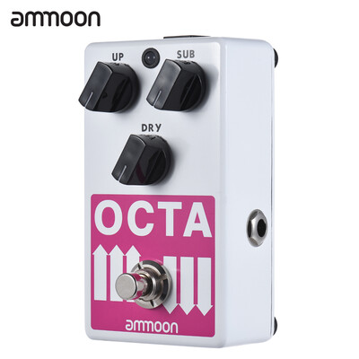 

ammoon OCTA Electric Guitar Precise Polyphonic Octave Generator Effect Pedal Supports SUB UP Octave & Dry Signal Full Metal Shell