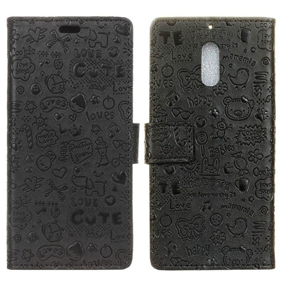 

MOONCASE Wiko View  Little Witch Leather Case - Black