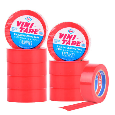 

VINI-TAPE Japan imported Vinnie Denka electrical insulation tape 10 rolls red-102 PVC lead-free electrical tape flame retardant moisture