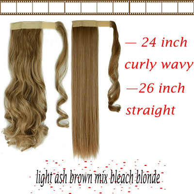 

17-23 Inch 3 Types Clip In Hair Extensions Pony Tail Wrap Around Ponytail