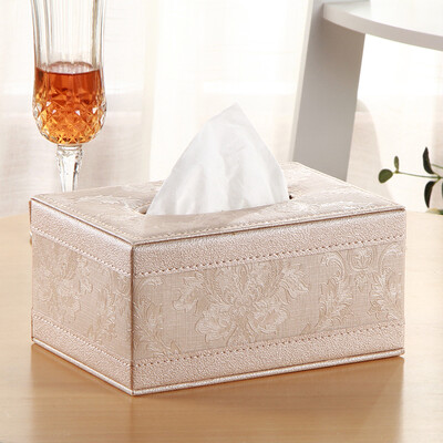

Yapi Shi leather large tissue box tray creative continental family car paper pumping box living room desktop napkin carton embroidery