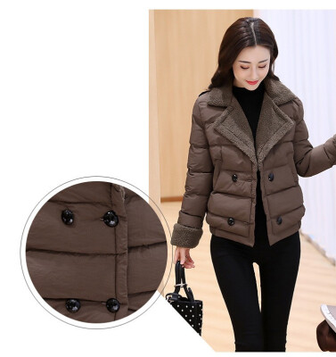 

2018 Korean harajuku womens down&thickened cotton-padded winter ladies short cotton-padded jacket