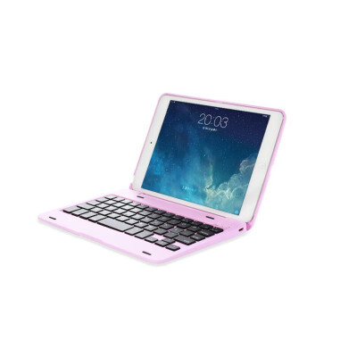 

iPad mini tablet external Bluetooth keyboard mini123 with flip back shell imitation aluminum bluetooth keyboard