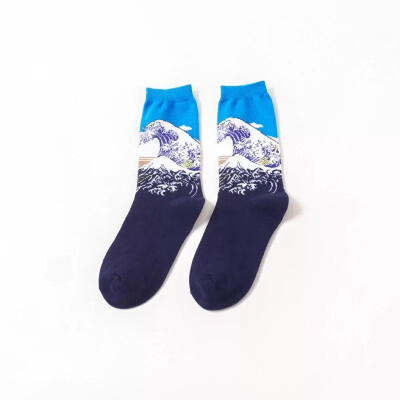 

Aa-shop Men Women Art Color Mid tube Socks