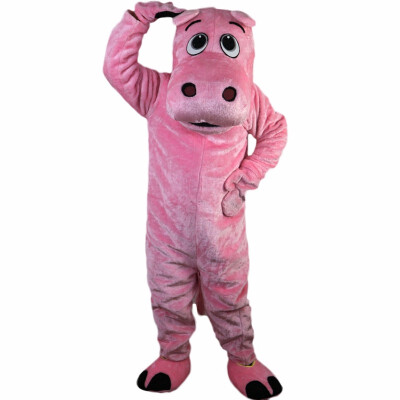 

LangtengPink Hippo Mascot Cartoon Costume Cosplay Party Halloween Christmas Festival Performance