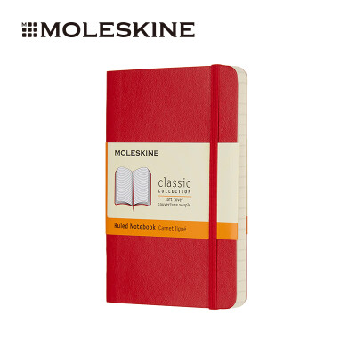 

MOLESKINE Classic Notebook Business Office Stationery Conference Notepad Soft Face Pocket Horizontal Hand Account Scarlet 4597