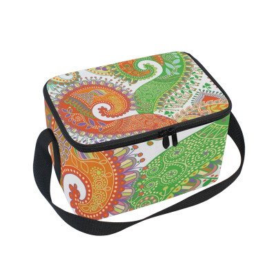 

ALAZA Lunch Box Insulated Paisley Seamless Pattern Lunch Bag Large Cooler Tote Bag for Men Women