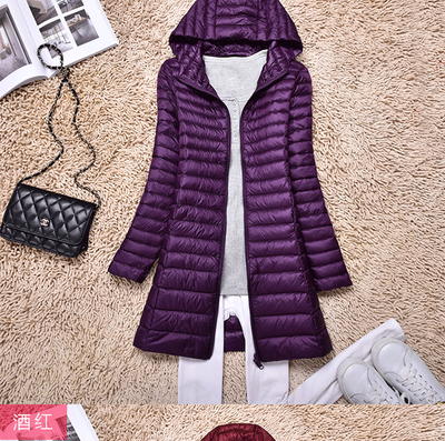 

Down Parka 2018 New Brand Winter Down Jacket Women Long White Duck Down Jacket Outwear Ultralight Hooded Thin Hat Coat