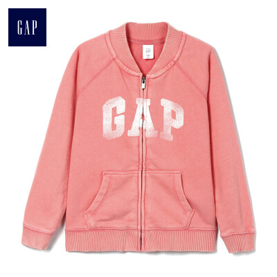 

GAP flagship store female young casual long sleeve zipper sweater 419363 rose pink 5YRS