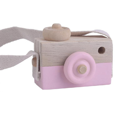 

Cute Wooden Toy Camera Kids Girls Boys Creative Neck Camera Photo Props