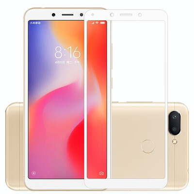 

2 Pcs- 25D Premium Tempered Glass for Xiaomi Redmi 6 Full Coverage Screen Protector Protective Film for Redmi 6