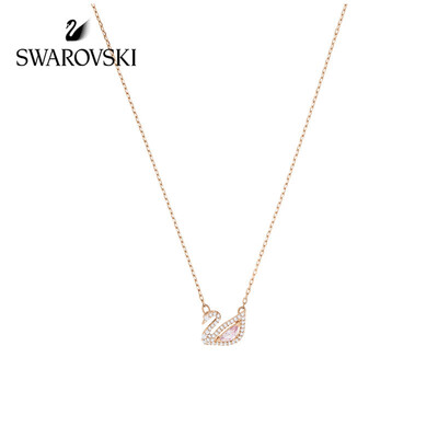 

SWAROVSKI Swarovski Dazzling Swan Rose Gold Swan Pink Crystal Necklace Female Clavicle Chain Girlfriend Gift Plated Rose Gold 5469989