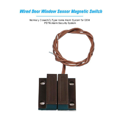 

Wired Door Window Sensor Magnetic Switch Normally CloseNC Type Home Alarm System for GSM PSTN Alarm Security System