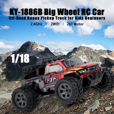 

KY-1886B 24GHz 118 2WD Big Wheel RC Car Off-Road Buggy Pickup Truck for Kids Beginners