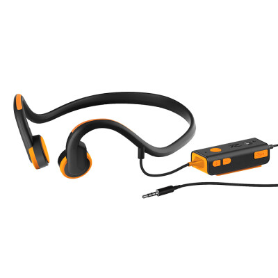 

Bone Conduction Headsets Wired Earphone Outdoor Sport Headphones Noise Reduction Hands-free with Mic Black for Smart Phones Tablet