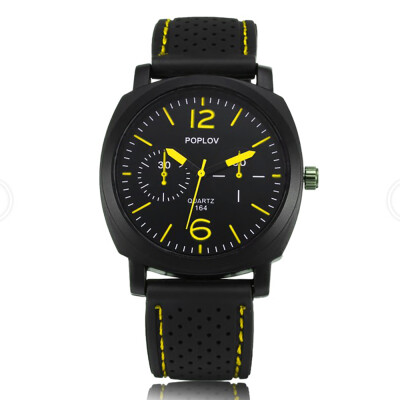 

Quartz Watch Men Silicone Strap Wrist Watch Casual Sport Male Clock