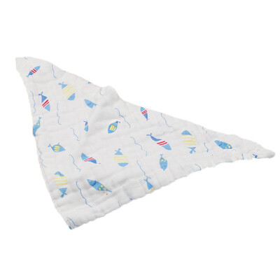 

Baby bib triangle saliva towel double buckle six layer foam gauze high density cotton baby triangle saliva towel