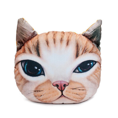 

Cute Plush 3D Animals Head Shape Throw Pillow Meow Star Soft Chair Sofa Bed Cushion Home Office Cafe Decoration 4840 scottish fo