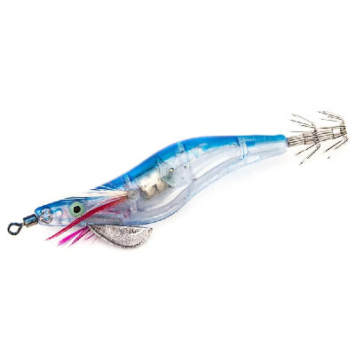 

12g 04oz Transparent Fishing Lure Flashing Hard Lure with Squid Jigs Lure Ring Swivel Sinker Sea Water Fresh Water Imitation Pr
