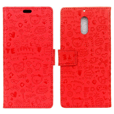 

MOONCASE Wiko View  Little Witch Leather Case - Red