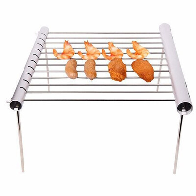 

Portable Stainless Steel BBQ Grill Folding BBQ Grill net shelf Mini Pocket BBQ Grill bracket outdoor Barbecue picnic Accessories