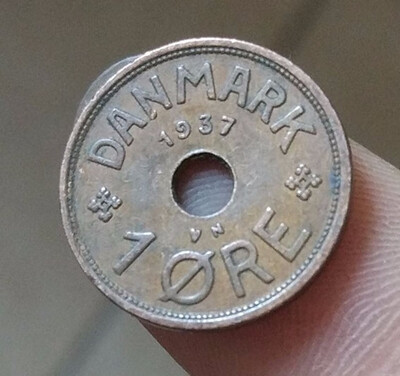 

16mm Damark 1 Ore Copper Coin European