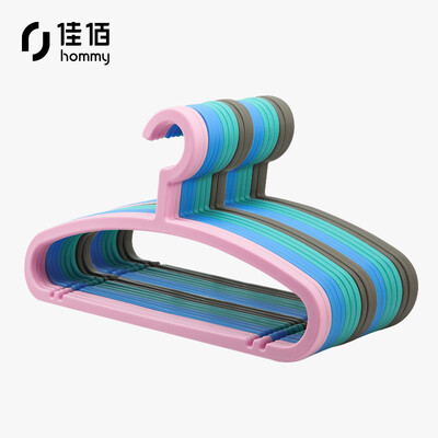 

Jia Hao ultra light frosted surface PP plastic hanger 20 sticks adult clothes rack 42CM shoulder width mixed color 2H052