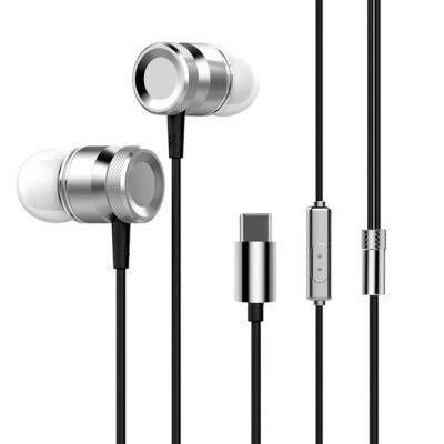 

USB Type-C In-Ear Wired Metal Earphone Headset USB-C Earphone Earbuds In-line Control w Mic for Xiaomi 6 Note 3 MIX 2 Letv LeEco