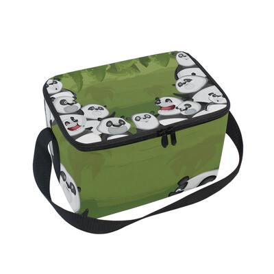 

Lunch Box Insulated Lunch Bag Large Cooler Pandas In Jungle Tote Bagfor Kids Men Women