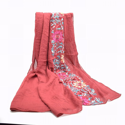 

Tribal Large Print Cotton Linen Floral Blanket Scarf