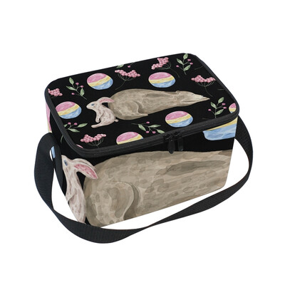 

ALAZA Insulated Lunch Box Sloth Rabbit Lunch Bag for Men Women Portable Tote Bag Cooler Bag